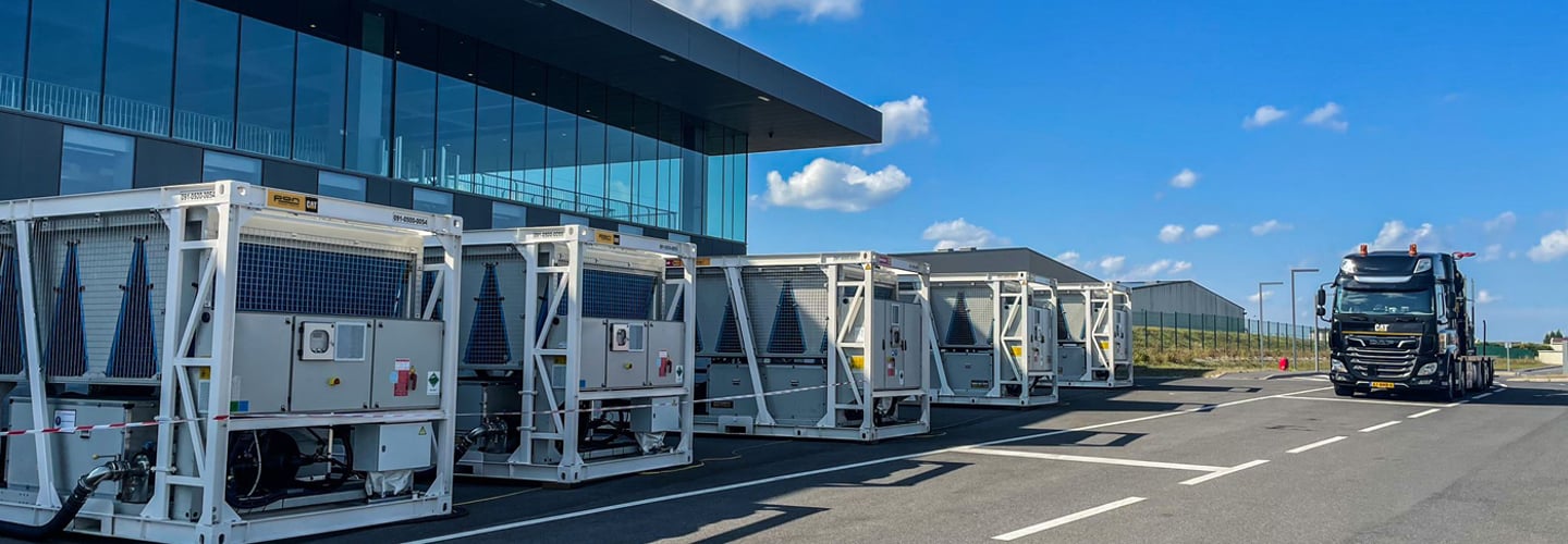 row of Pon Energy Rental machines based location France