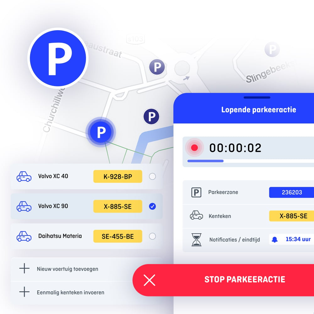 In app parkeren